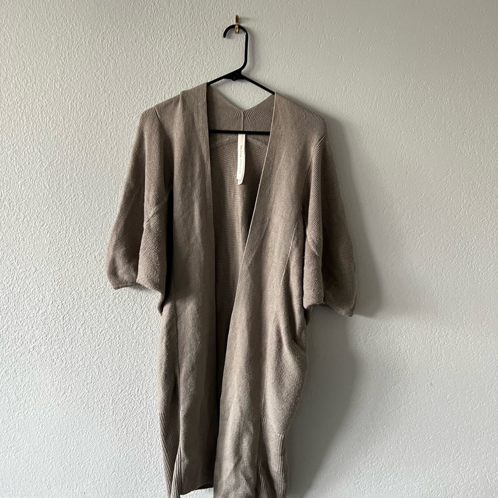 Aritzia Sweater Long Knit Cardigan Medium Weight Xxs/Xs